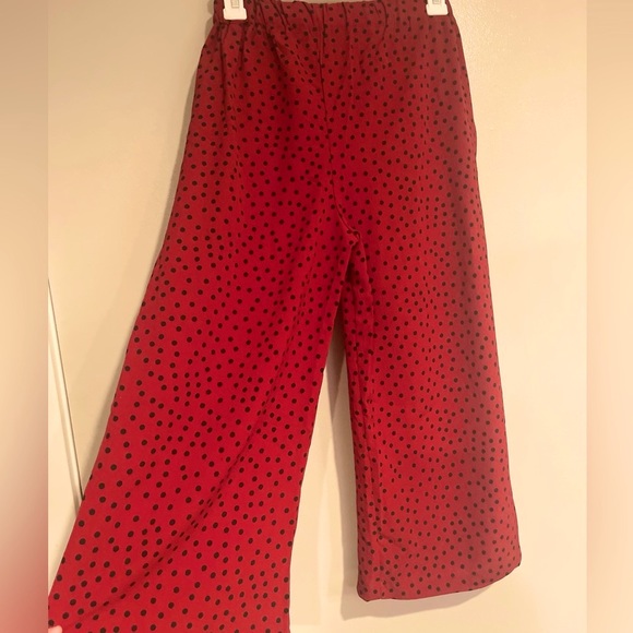 NWT Belted Berry Polka Dots Culottes Pants Size 6/M - Picture 3 of 10